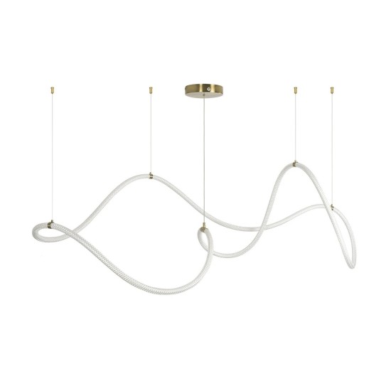 kelvo® GLOW 61668 Μοντέρνο Κρεμαστό Φωτιστικό Οροφής LED 65W 6500lm 360° AC 220-240V IP20 Ρυθμιζόμενο Λευκό CCT με Χειριστήριο από 2700K έως 6000K Dimmable - Lumileds SMD Chip - Χρυσό Πλατίνα & Λευκό Νήμα - Μ150 x Π150 x Υ80cm - 3 Χρόνια Εγγύηση kelvo® GLOW 61668 Μοντέρνο Κρεμαστό Φωτιστικό Οροφής LED 65W 6500lm 360° AC 220-240V IP20 Ρυθμιζόμενο Λευκό CCT με Χειριστήριο από 2700K έως 6000K Dimmable - Lumileds SMD Chip - Χρυσό Πλατίνα & Λευκό Νήμα - Μ150 x Π150 x Υ80cm - 3 Χρόνια Εγγύηση