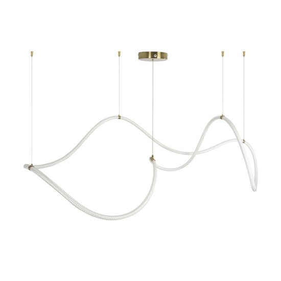 kelvo® GLOW 61668 Μοντέρνο Κρεμαστό Φωτιστικό Οροφής LED 65W 6500lm 360° AC 220-240V IP20 Ρυθμιζόμενο Λευκό CCT με Χειριστήριο από 2700K έως 6000K Dimmable - Lumileds SMD Chip - Χρυσό Πλατίνα & Λευκό Νήμα - Μ150 x Π150 x Υ80cm - 3 Χρόνια Εγγύηση kelvo® GLOW 61668 Μοντέρνο Κρεμαστό Φωτιστικό Οροφής LED 65W 6500lm 360° AC 220-240V IP20 Ρυθμιζόμενο Λευκό CCT με Χειριστήριο από 2700K έως 6000K Dimmable - Lumileds SMD Chip - Χρυσό Πλατίνα & Λευκό Νήμα - Μ150 x Π150 x Υ80cm - 3 Χρόνια Εγγύηση