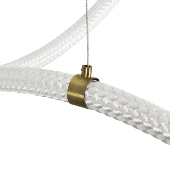 kelvo® GLOW 61668 Μοντέρνο Κρεμαστό Φωτιστικό Οροφής LED 65W 6500lm 360° AC 220-240V IP20 Ρυθμιζόμενο Λευκό CCT με Χειριστήριο από 2700K έως 6000K Dimmable - Lumileds SMD Chip - Χρυσό Πλατίνα & Λευκό Νήμα - Μ150 x Π150 x Υ80cm - 3 Χρόνια Εγγύηση kelvo® GLOW 61668 Μοντέρνο Κρεμαστό Φωτιστικό Οροφής LED 65W 6500lm 360° AC 220-240V IP20 Ρυθμιζόμενο Λευκό CCT με Χειριστήριο από 2700K έως 6000K Dimmable - Lumileds SMD Chip - Χρυσό Πλατίνα & Λευκό Νήμα - Μ150 x Π150 x Υ80cm - 3 Χρόνια Εγγύηση