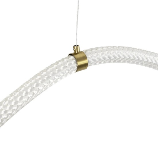 kelvo® GLOW 61669 Μοντέρνο Κρεμαστό Φωτιστικό Οροφής LED 105W 10500lm 360° AC 220-240V IP20 Ρυθμιζόμενο Λευκό CCT με Χειριστήριο από 2700K έως 6000K Dimmable - Lumileds SMD Chip - Χρυσό Πλατίνα & Λευκό Νήμα - Μ300 x Π300 x Υ120cm - 3 Χρόνια Εγγύηση kelvo® GLOW 61669 Μοντέρνο Κρεμαστό Φωτιστικό Οροφής LED 105W 10500lm 360° AC 220-240V IP20 Ρυθμιζόμενο Λευκό CCT με Χειριστήριο από 2700K έως 6000K Dimmable - Lumileds SMD Chip - Χρυσό Πλατίνα & Λευκό Νήμα - Μ300 x Π300 x Υ120cm - 3 Χρόνια Εγγύηση