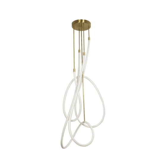 kelvo® GLOW 61671 Μοντέρνο Φωτιστικό Οροφής LED 85W 8500lm 360° AC 220-240V IP20 Ρυθμιζόμενο Λευκό CCT με Χειριστήριο από 2700K έως 6000K Dimmable - Lumileds SMD Chip - Χρυσό Πλατίνα & Λευκό Νήμα - Μ100 x Π100 x Υ140cm - 3 Χρόνια Εγγύηση kelvo® GLOW 61671 Μοντέρνο Φωτιστικό Οροφής LED 85W 8500lm 360° AC 220-240V IP20 Ρυθμιζόμενο Λευκό CCT με Χειριστήριο από 2700K έως 6000K Dimmable - Lumileds SMD Chip - Χρυσό Πλατίνα & Λευκό Νήμα - Μ100 x Π100 x Υ140cm - 3 Χρόνια Εγγύηση