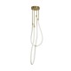 kelvo® GLOW 61672 Μοντέρνο Κρεμαστό Φωτιστικό Οροφής LED 42W 4200lm 360° AC 220-240V IP20 Ρυθμιζόμενο Λευκό CCT με Χειριστήριο από 2700K έως 6000K Dimmable - Lumileds SMD Chip - Χρυσό Πλατίνα & Λευκό Νήμα - Μ50 x Π50 x Υ70cm - 3 Χρόνια Εγγύηση