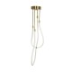 kelvo® GLOW 61672 Μοντέρνο Κρεμαστό Φωτιστικό Οροφής LED 42W 4200lm 360° AC 220-240V IP20 Ρυθμιζόμενο Λευκό CCT με Χειριστήριο από 2700K έως 6000K Dimmable - Lumileds SMD Chip - Χρυσό Πλατίνα & Λευκό Νήμα - Μ50 x Π50 x Υ70cm - 3 Χρόνια Εγγύηση