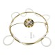 kelvo® GLOW 61674 Μοντέρνο Φωτιστικό Οροφής LED 65W 6500lm 360° AC 220-240V IP20 Ρυθμιζόμενο Λευκό CCT με Χειριστήριο από 2700K έως 6000K Dimmable - Lumileds SMD Chip - Χρυσό Πλατίνα & Λευκό Νήμα - Μ100 x Π100 x Υ30cm - 3 Χρόνια Εγγύηση kelvo® GLOW 61674 Μοντέρνο Φωτιστικό Οροφής LED 65W 6500lm 360° AC 220-240V IP20 Ρυθμιζόμενο Λευκό CCT με Χειριστήριο από 2700K έως 6000K Dimmable - Lumileds SMD Chip - Χρυσό Πλατίνα & Λευκό Νήμα - Μ100 x Π100 x Υ30cm - 3 Χρόνια Εγγύηση