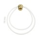 kelvo® GLOW 61676 Μοντέρνο Φωτιστικό Τοίχου - Απλίκα LED 45W 4500lm 360° AC 220-240V IP20 Ρυθμιζόμενο Λευκό CCT με Χειριστήριο από 2700K έως 6000K Dimmable - Lumileds SMD Chip - Χρυσό Πλατίνα & Λευκό Νήμα - Μ30 x Π15 x Υ110cm - 3 Χρόνια Εγγύηση