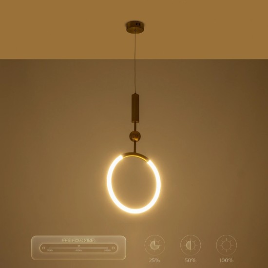 kelvo® GLOW 61678 Μοντέρνο Κρεμαστό Φωτιστικό Οροφής LED 18W 1800lm 360° AC 220-240V IP20 Ρυθμιζόμενο Λευκό CCT με On/Off 2700K/4500K/6000K - Lumileds SMD Chip - Χρυσό Πλατίνα & Λευκό Νήμα - Μ30 x Π30 x Υ65cm - 3 Χρόνια Εγγύηση kelvo® GLOW 61678 Μοντέρνο Κρεμαστό Φωτιστικό Οροφής LED 18W 1800lm 360° AC 220-240V IP20 Ρυθμιζόμενο Λευκό CCT με On/Off 2700K/4500K/6000K - Lumileds SMD Chip - Χρυσό Πλατίνα & Λευκό Νήμα - Μ30 x Π30 x Υ65cm - 3 Χρόνια Εγγύηση