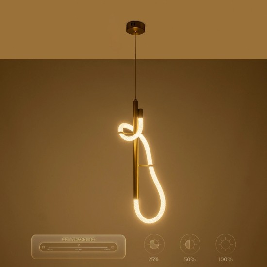 kelvo® GLOW 61680 Μοντέρνο Κρεμαστό Φωτιστικό Οροφής LED 24W 2400lm 360° AC 220-240V IP20 Ρυθμιζόμενο Λευκό CCT με On/Off 2700K/4500K/6000K - Lumileds SMD Chip - Χρυσό Πλατίνα & Λευκό Νήμα - Μ30 x Π30 x Υ66cm - 3 Χρόνια Εγγύηση kelvo® GLOW 61680 Μοντέρνο Κρεμαστό Φωτιστικό Οροφής LED 24W 2400lm 360° AC 220-240V IP20 Ρυθμιζόμενο Λευκό CCT με On/Off 2700K/4500K/6000K - Lumileds SMD Chip - Χρυσό Πλατίνα & Λευκό Νήμα - Μ30 x Π30 x Υ66cm - 3 Χρόνια Εγγύηση