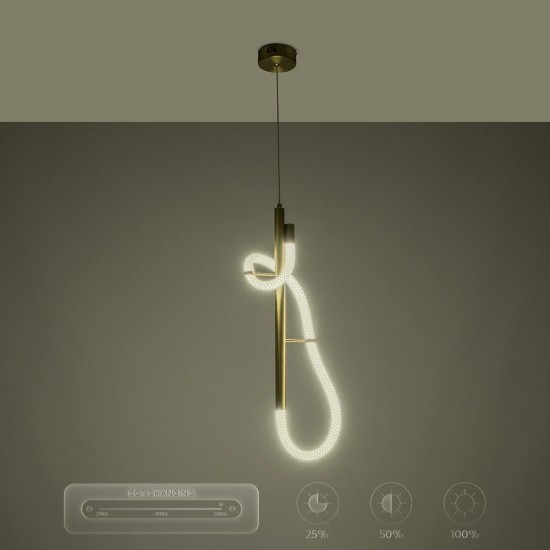 kelvo® GLOW 61680 Μοντέρνο Κρεμαστό Φωτιστικό Οροφής LED 24W 2400lm 360° AC 220-240V IP20 Ρυθμιζόμενο Λευκό CCT με On/Off 2700K/4500K/6000K - Lumileds SMD Chip - Χρυσό Πλατίνα & Λευκό Νήμα - Μ30 x Π30 x Υ66cm - 3 Χρόνια Εγγύηση kelvo® GLOW 61680 Μοντέρνο Κρεμαστό Φωτιστικό Οροφής LED 24W 2400lm 360° AC 220-240V IP20 Ρυθμιζόμενο Λευκό CCT με On/Off 2700K/4500K/6000K - Lumileds SMD Chip - Χρυσό Πλατίνα & Λευκό Νήμα - Μ30 x Π30 x Υ66cm - 3 Χρόνια Εγγύηση