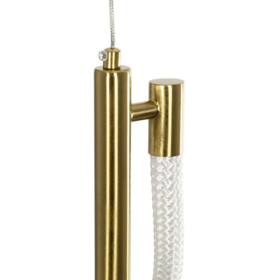 kelvo® GLOW 61681 Μοντέρνο Κρεμαστό Φωτιστικό Οροφής LED 24W 2400lm 360° AC 220-240V IP20 Ρυθμιζόμενο Λευκό CCT με On/Off 2700K/4500K/6000K - Lumileds SMD Chip - Χρυσό Πλατίνα & Λευκό Νήμα - Μ30 x Π30 x Υ70cm - 3 Χρόνια Εγγύηση kelvo® GLOW 61681 Μοντέρνο Κρεμαστό Φωτιστικό Οροφής LED 24W 2400lm 360° AC 220-240V IP20 Ρυθμιζόμενο Λευκό CCT με On/Off 2700K/4500K/6000K - Lumileds SMD Chip - Χρυσό Πλατίνα & Λευκό Νήμα - Μ30 x Π30 x Υ70cm - 3 Χρόνια Εγγύηση