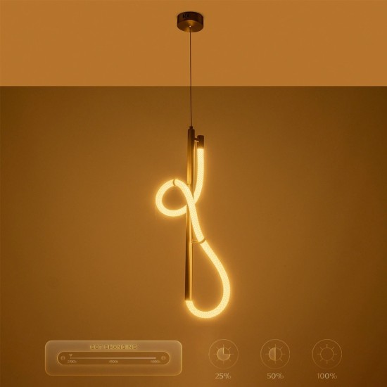 kelvo® GLOW 61681 Μοντέρνο Κρεμαστό Φωτιστικό Οροφής LED 24W 2400lm 360° AC 220-240V IP20 Ρυθμιζόμενο Λευκό CCT με On/Off 2700K/4500K/6000K - Lumileds SMD Chip - Χρυσό Πλατίνα & Λευκό Νήμα - Μ30 x Π30 x Υ70cm - 3 Χρόνια Εγγύηση kelvo® GLOW 61681 Μοντέρνο Κρεμαστό Φωτιστικό Οροφής LED 24W 2400lm 360° AC 220-240V IP20 Ρυθμιζόμενο Λευκό CCT με On/Off 2700K/4500K/6000K - Lumileds SMD Chip - Χρυσό Πλατίνα & Λευκό Νήμα - Μ30 x Π30 x Υ70cm - 3 Χρόνια Εγγύηση