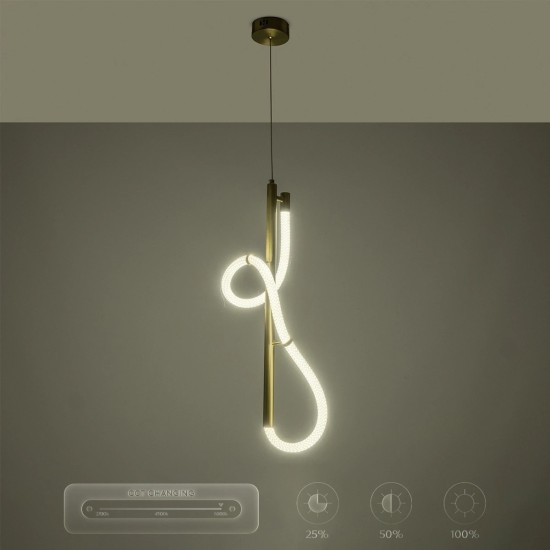 kelvo® GLOW 61681 Μοντέρνο Κρεμαστό Φωτιστικό Οροφής LED 24W 2400lm 360° AC 220-240V IP20 Ρυθμιζόμενο Λευκό CCT με On/Off 2700K/4500K/6000K - Lumileds SMD Chip - Χρυσό Πλατίνα & Λευκό Νήμα - Μ30 x Π30 x Υ70cm - 3 Χρόνια Εγγύηση kelvo® GLOW 61681 Μοντέρνο Κρεμαστό Φωτιστικό Οροφής LED 24W 2400lm 360° AC 220-240V IP20 Ρυθμιζόμενο Λευκό CCT με On/Off 2700K/4500K/6000K - Lumileds SMD Chip - Χρυσό Πλατίνα & Λευκό Νήμα - Μ30 x Π30 x Υ70cm - 3 Χρόνια Εγγύηση