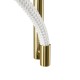 kelvo® GLOW 61682 Μοντέρνο Φωτιστικό Τοίχου - Απλίκα LED 24W 2400lm 360° AC 220-240V IP20 Ρυθμιζόμενο Λευκό CCT με On/Off 2700K/4500K/6000K - Lumileds SMD Chip - Χρυσό Πλατίνα & Λευκό Νήμα - Μ30 x Π15 x Υ70cm - 3 Χρόνια Εγγύηση