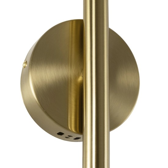 kelvo® GLOW 61682 Μοντέρνο Φωτιστικό Τοίχου - Απλίκα LED 24W 2400lm 360° AC 220-240V IP20 Ρυθμιζόμενο Λευκό CCT με On/Off 2700K/4500K/6000K - Lumileds SMD Chip - Χρυσό Πλατίνα & Λευκό Νήμα - Μ30 x Π15 x Υ70cm - 3 Χρόνια Εγγύηση