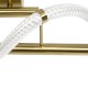kelvo® GLOW 61684 Μοντέρνο Φωτιστικό Οροφής LED 18W 1800lm 360° AC 220-240V IP20 Ρυθμιζόμενο Λευκό CCT με On/Off 2700K/4500K/6000K - Lumileds SMD Chip - Χρυσό Πλατίνα & Λευκό Νήμα - Μ65 x Π30 x Υ30cm - 3 Χρόνια Εγγύηση