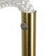 kelvo® GLOW 61686 Μοντέρνο Επιδαπέδιο Φωτιστικό LED 30W 3000lm 360° AC 220-240V IP20 Ρυθμιζόμενο Λευκό CCT με Αφή 2700K/4500K/6000K Dimmable - Lumileds SMD Chip - Χρυσό Πλατίνα & Λευκό Νήμα - Μ45 x Π45 x Υ160cm - 3 Χρόνια Εγγύηση