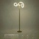kelvo® GLOW 61687 Μοντέρνο Επιδαπέδιο Φωτιστικό LED 30W 3000lm 360° AC 220-240V IP20 Ρυθμιζόμενο Λευκό CCT με Αφή 2700K/4500K/6000K Dimmable - Lumileds SMD Chip - Χρυσό Πλατίνα & Λευκό Νήμα - Μ45 x Π45 x Υ160cm - 3 Χρόνια Εγγύηση