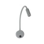 GLOBOSTAR® GOOSE 61689 Μοντέρνο Φωτιστικό Τοίχου - Απλίκα Ξενοδοχείου Reading Light LED 3W 300lm 36° AC 220-240V IP20 Θερμό Λευκό 2700K - CREE XPE Chip & TÜV SÜD Driver - Γκρι Ανθρακί Ματ - Μ6.5 x Π15 x Υ24.5cm - 3 Χρόνια Εγγύηση
