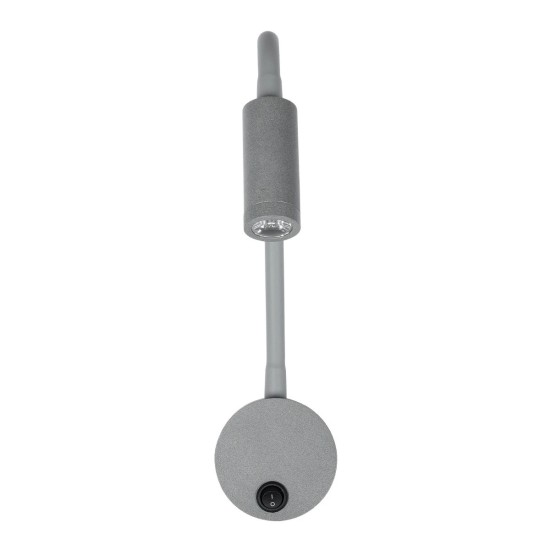 GloboStar® GOOSE 61689 Φωτιστικό Τοίχου - Απλίκα LED 3W 300lm 36° AC 220-240V IP20 - Reading Light - Θερμό Λευκό 2700K Γκρι Αλουμίνιο - Μ6.5 x Π22.5 x Υ23cm - 5 Xρόνια Εγγύηση GloboStar® GOOSE 61689 Φωτιστικό Τοίχου - Απλίκα LED 3W 300lm 36° AC 220-240V IP20 - Reading Light - Θερμό Λευκό 2700K Γκρι Αλουμίνιο - Μ6.5 x Π22.5 x Υ23cm - 5 Xρόνια Εγγύηση