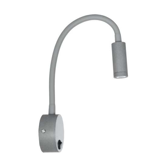 GloboStar® GOOSE 61689 Φωτιστικό Τοίχου - Απλίκα LED 3W 300lm 36° AC 220-240V IP20 - Reading Light - Θερμό Λευκό 2700K Γκρι Αλουμίνιο - Μ6.5 x Π22.5 x Υ23cm - 5 Xρόνια Εγγύηση GloboStar® GOOSE 61689 Φωτιστικό Τοίχου - Απλίκα LED 3W 300lm 36° AC 220-240V IP20 - Reading Light - Θερμό Λευκό 2700K Γκρι Αλουμίνιο - Μ6.5 x Π22.5 x Υ23cm - 5 Xρόνια Εγγύηση