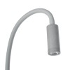 GloboStar® GOOSE 61689 Φωτιστικό Τοίχου - Απλίκα LED 3W 300lm 36° AC 220-240V IP20 - Reading Light - Θερμό Λευκό 2700K Γκρι Αλουμίνιο - Μ6.5 x Π22.5 x Υ23cm - 5 Xρόνια Εγγύηση