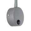 GloboStar® GOOSE 61689 Φωτιστικό Τοίχου - Απλίκα LED 3W 300lm 36° AC 220-240V IP20 - Reading Light - Θερμό Λευκό 2700K Γκρι Αλουμίνιο - Μ6.5 x Π22.5 x Υ23cm - 5 Xρόνια Εγγύηση