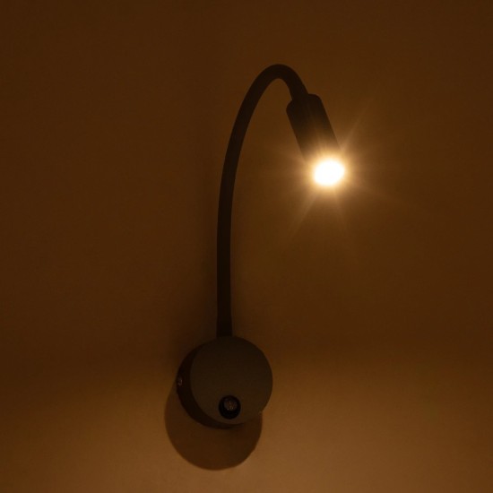GloboStar® GOOSE 61689 Φωτιστικό Τοίχου - Απλίκα LED 3W 300lm 36° AC 220-240V IP20 - Reading Light - Θερμό Λευκό 2700K Γκρι Αλουμίνιο - Μ6.5 x Π22.5 x Υ23cm - 5 Xρόνια Εγγύηση GloboStar® GOOSE 61689 Φωτιστικό Τοίχου - Απλίκα LED 3W 300lm 36° AC 220-240V IP20 - Reading Light - Θερμό Λευκό 2700K Γκρι Αλουμίνιο - Μ6.5 x Π22.5 x Υ23cm - 5 Xρόνια Εγγύηση