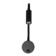 GloboStar® GOOSE 61690 Φωτιστικό Τοίχου - Απλίκα LED 3W 300lm 36° AC 220-240V IP20 - Reading Light - Θερμό Λευκό 2700K Μαύρο Αλουμίνιο - Μ6.5 x Π22.5 x Υ23cm - 5 Xρόνια Εγγύηση