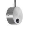 GloboStar® GOOSE 61691 Φωτιστικό Τοίχου - Απλίκα LED 3W 300lm 36° AC 220-240V IP20 - Reading Light - Θερμό Λευκό 2700K Ασημί Αλουμίνιο - Μ6.5 x Π22.5 x Υ23cm - 5 Xρόνια Εγγύηση
