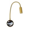 GLOBOSTAR® GOOSE 61692 Μοντέρνο Φωτιστικό Τοίχου - Απλίκα Ξενοδοχείου Reading Light LED 3W 300lm 36° AC 220-240V IP20 Θερμό Λευκό 2700K - CREE XPE Chip & TÜV SÜD Driver - Χρυσό Βούρτσας - Μ6.5 x Π15 xΥ24.5cm - 3 Χρόνια Εγγύηση