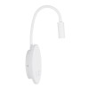 GLOBOSTAR® GOOSE 61693 Μοντέρνο Φωτιστικό Τοίχου - Απλίκα Ξενοδοχείου Reading Light με Φορτιστή USB 3A LED 6W 600lm 36° & 360° AC 220-240V IP20 Θερμό Λευκό 2700K - CREE XPE & Lumileds SMD Chip - Λευκό Ματ - Μ15.5 x Π15 x Υ30.5cm - 3 Χρόνια Εγγύηση