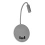 GLOBOSTAR® GOOSE 61694 Μοντέρνο Φωτιστικό Τοίχου - Απλίκα Ξενοδοχείου Reading Light με Φορτιστή USB 3A LED 6W 600lm 36° & 360° AC 220-240V IP20 Θερμό Λευκό 2700K - CREE XPE & Lumileds SMD Chip - Γκρι Ανθρακί Ματ - Μ15.5 x Π15 x Υ30.5cm - 3 Χρόνια 
