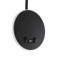 GloboStar® GOOSE 61695 Φωτιστικό Τοίχου - Απλίκα LED 6W 600lm 36° AC 220-240V IP20 - Reading Light & 360° Κρυφός Φωτισμός - Φορτιστής USB 3A - Θερμό Λευκό 2700K Μαύρο - Μ15.5 x Π22.5 x Υ30cm - 5 Xρόνια Εγγύηση