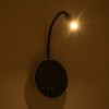 GloboStar® GOOSE 61695 Φωτιστικό Τοίχου - Απλίκα LED 6W 600lm 36° AC 220-240V IP20 - Reading Light & 360° Κρυφός Φωτισμός - Φορτιστής USB 3A - Θερμό Λευκό 2700K Μαύρο - Μ15.5 x Π22.5 x Υ30cm - 5 Xρόνια Εγγύηση