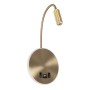 GLOBOSTAR® GOOSE 61697 Μοντέρνο Φωτιστικό Τοίχου - Απλίκα Ξενοδοχείου Reading Light με Φορτιστή USB 3A LED 6W 600lm 36° & 360° AC 220-240V IP20 Θερμό Λευκό 2700K - CREE XPE & Lumileds SMD Chip - Χρυσό Βούρτσας - Μ15.5 x Π15 x Υ30.5cm - 3 Χρόνια Εγ