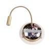 GloboStar® GOOSE 61697 Φωτιστικό Τοίχου - Απλίκα LED 6W 600lm 36° AC 220-240V IP20 - Reading Light & 360° Κρυφός Φωτισμός - Φορτιστής USB 3A - Θερμό Λευκό 2700K Χρυσό Βούρτσας - Μ15.5 x Π22.5 x Υ30cm - 5 Xρόνια Εγγύηση
