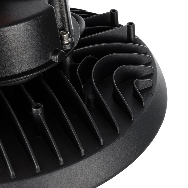 GLOBOSTAR® INDUSTRY 61704 Βιομηχανικό Φωτιστικό Καμπάνα High Bay UFO Τεχνολογίας Smart Group Linkable Control System 2.4Ghz με Αισθητήρα Κίνησης Microwave LED 100W 15000lm SDCM<5 90° AC 85-265V Αδιάβροχο IP65 IK08 Μαύρο Χυτό Αλουμίνιο - Φυσικό Λευκό 50