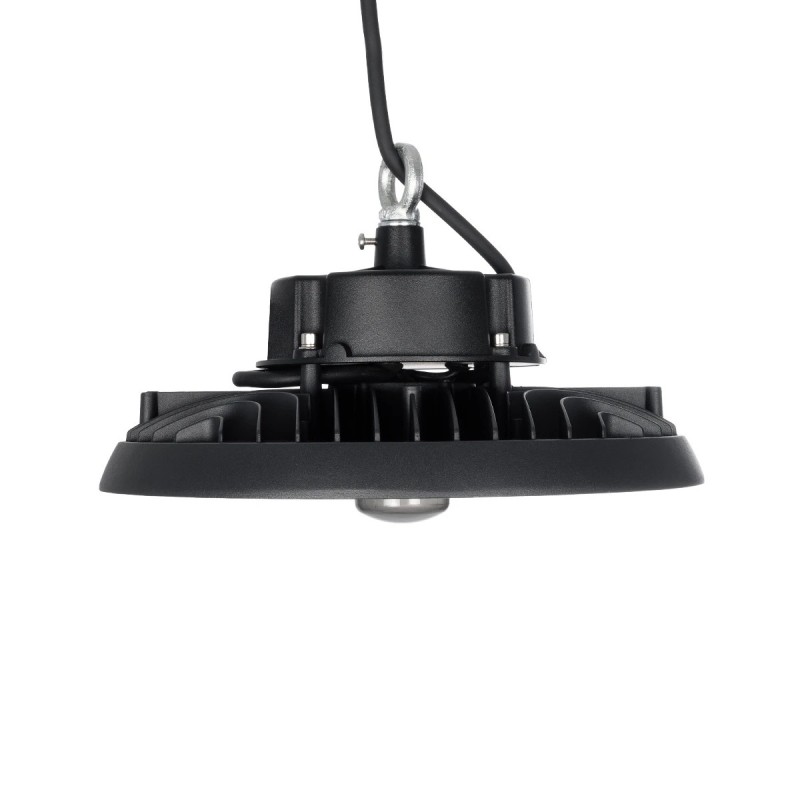 GLOBOSTAR® INDUSTRY 61705 Βιομηχανικό Φωτιστικό Καμπάνα High Bay UFO Τεχνολογίας Smart Group Linkable Control System 2.4Ghz με Αισθητήρα Κίνησης Microwave LED 150W 22500lm SDCM<5 90° AC 85-265V Αδιάβροχο IP65 IK08 Μαύρο Χυτό Αλουμίνιο - Φυσικό Λευκό 50