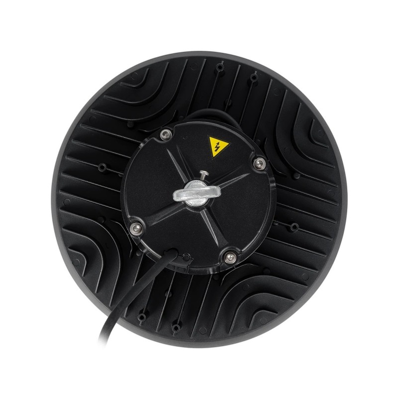 GLOBOSTAR® INDUSTRY 61705 Βιομηχανικό Φωτιστικό Καμπάνα High Bay UFO Τεχνολογίας Smart Group Linkable Control System 2.4Ghz με Αισθητήρα Κίνησης Microwave LED 150W 22500lm SDCM<5 90° AC 85-265V Αδιάβροχο IP65 IK08 Μαύρο Χυτό Αλουμίνιο - Φυσικό Λευκό 50