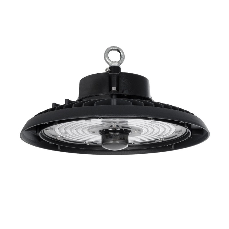 GLOBOSTAR® INDUSTRY 61706 Βιομηχανικό Φωτιστικό Καμπάνα High Bay UFO Τεχνολογίας Smart Group Linkable Control System 2.4Ghz με Αισθητήρα Κίνησης Microwave LED 200W 30000lm SDCM<5 90° AC 85-265V Αδιάβροχο IP65 IK08 Μαύρο Χυτό Αλουμίνιο - Φυσικό Λευκό 50