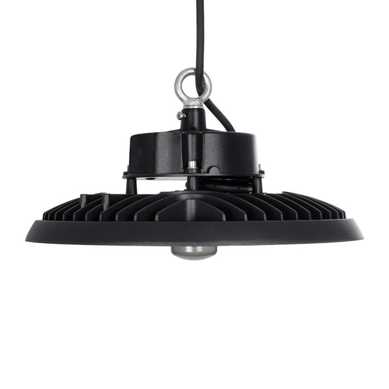 GLOBOSTAR® INDUSTRY 61706 Βιομηχανικό Φωτιστικό Καμπάνα High Bay UFO Τεχνολογίας Smart Group Linkable Control System 2.4Ghz με Αισθητήρα Κίνησης Microwave LED 200W 30000lm SDCM<5 90° AC 85-265V Αδιάβροχο IP65 IK08 Μαύρο Χυτό Αλουμίνιο - Φυσικό Λευκό 50