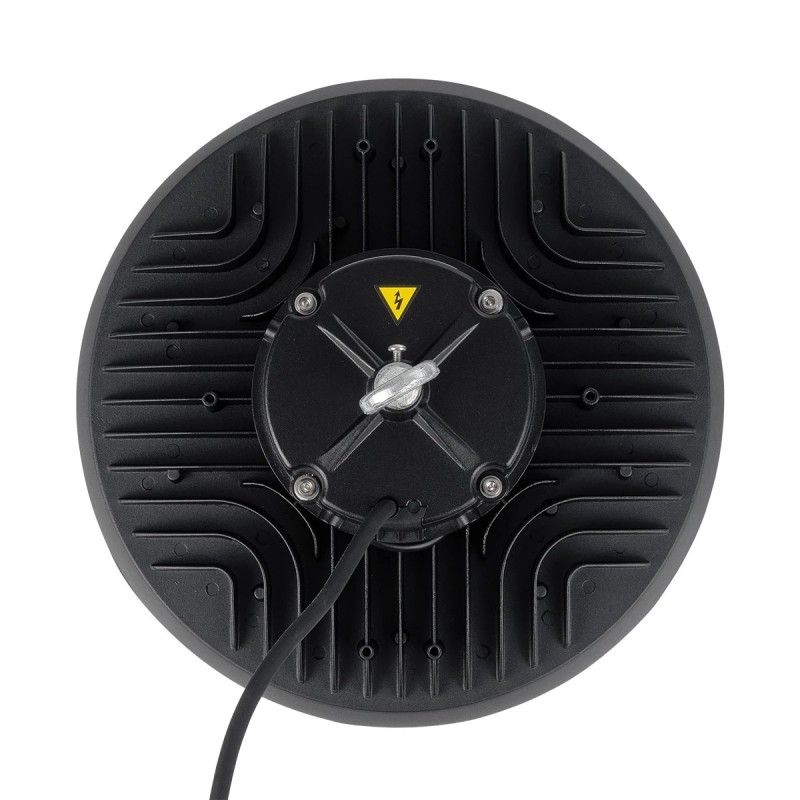 GLOBOSTAR® INDUSTRY 61706 Βιομηχανικό Φωτιστικό Καμπάνα High Bay UFO Τεχνολογίας Smart Group Linkable Control System 2.4Ghz με Αισθητήρα Κίνησης Microwave LED 200W 30000lm SDCM<5 90° AC 85-265V Αδιάβροχο IP65 IK08 Μαύρο Χυτό Αλουμίνιο - Φυσικό Λευκό 50