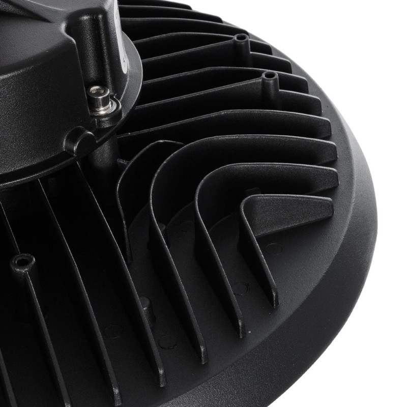 GLOBOSTAR® INDUSTRY 61706 Βιομηχανικό Φωτιστικό Καμπάνα High Bay UFO Τεχνολογίας Smart Group Linkable Control System 2.4Ghz με Αισθητήρα Κίνησης Microwave LED 200W 30000lm SDCM<5 90° AC 85-265V Αδιάβροχο IP65 IK08 Μαύρο Χυτό Αλουμίνιο - Φυσικό Λευκό 50