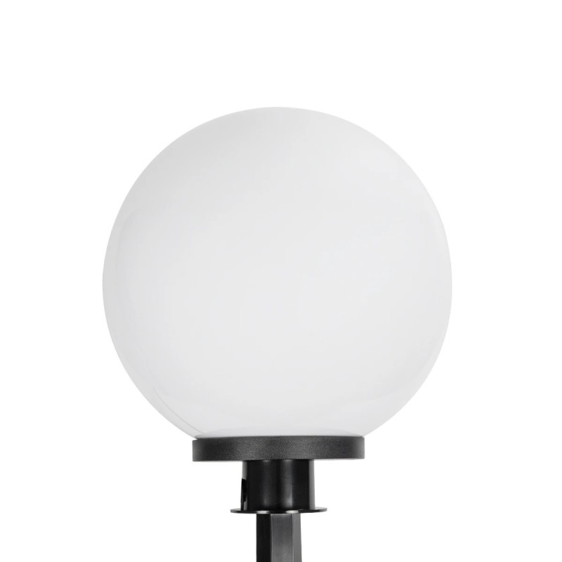 GLOBOSTAR® AGROS 61708 Φωτιστικό Κήπου / Καρφωτό με Ντουί 1 x E27 AC 220-240V Αδιάβροχο IP65 - Λευκό & Μάυρο - Μ30 x Π30 x Υ64cm