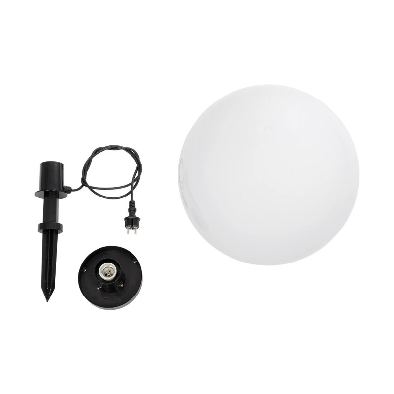 GLOBOSTAR® AGROS 61709 Φωτιστικό Κήπου / Καρφωτό με Ντουί 1 x E27 AC 220-240V Αδιάβροχο IP65 - Λευκό & Μάυρο - Μ40 x Π40 x Υ74cm