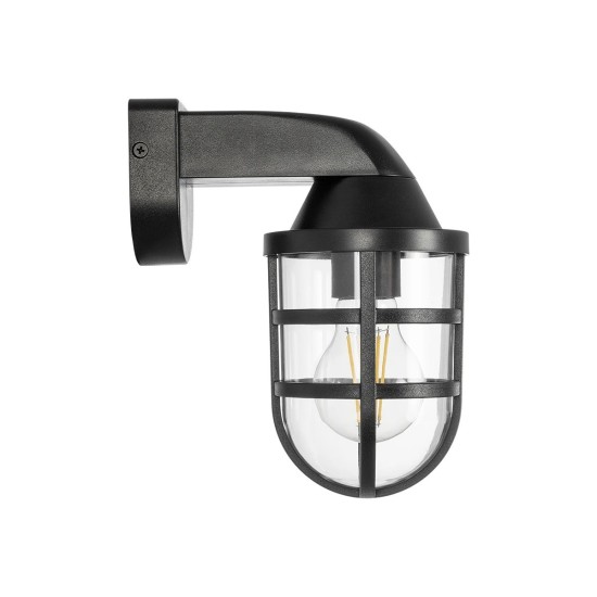 GLOBOSTAR® AGRE 61711 Φωτιστικό Τοίχου - Απλίκα Κήπου με Ντουί 1 x E27 AC 220-240V Αδιάβροχο IP65 - Μάυρο - Μ18 x Π11.5 x Υ22cm GLOBOSTAR® AGRE 61711 Φωτιστικό Τοίχου - Απλίκα Κήπου με Ντουί 1 x E27 AC 220-240V Αδιάβροχο IP65 - Μάυρο - Μ18 x Π11.5 x Υ22cm