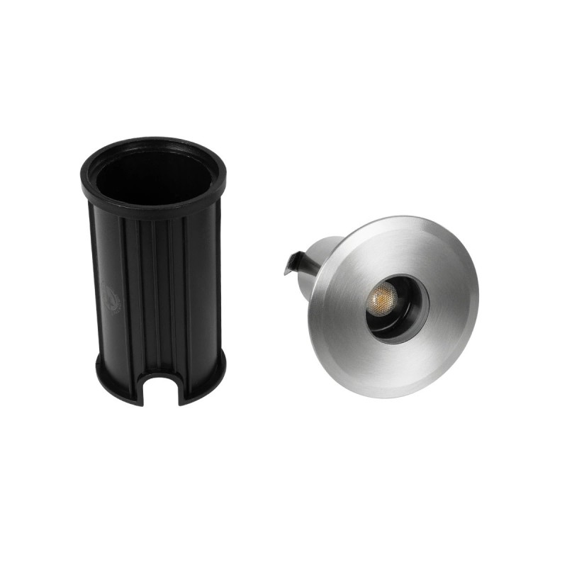 GLOBOSTAR® POOLIFY 61713 Υποβρύχιο Χωνευτό Σποτ για Σιντριβάνια/Πισίνες LED 3W 360lm 30° DC 24V Αδιάβροχο IP68 Θερμό Λευκό 2700K Dimmable - CREE XPE - Ανοξείδωτο Ατσάλι 316 & Tempered Glass - 1m VDE Rubber Καλώδιο - Φ6.5 x Υ8cm / Q5.2cm - 3 Χρόνια Εγγ