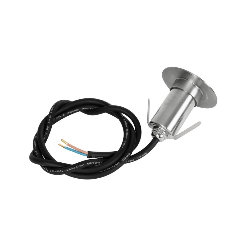 GLOBOSTAR® POOLIFY 61713 Υποβρύχιο Χωνευτό Σποτ για Σιντριβάνια/Πισίνες LED 3W 360lm 30° DC 24V Αδιάβροχο IP68 Θερμό Λευκό 2700K Dimmable - CREE XPE - Ανοξείδωτο Ατσάλι 316 & Tempered Glass - 1m VDE Rubber Καλώδιο - Φ6.5 x Υ8cm / Q5.2cm - 3 Χρόνια Εγγ