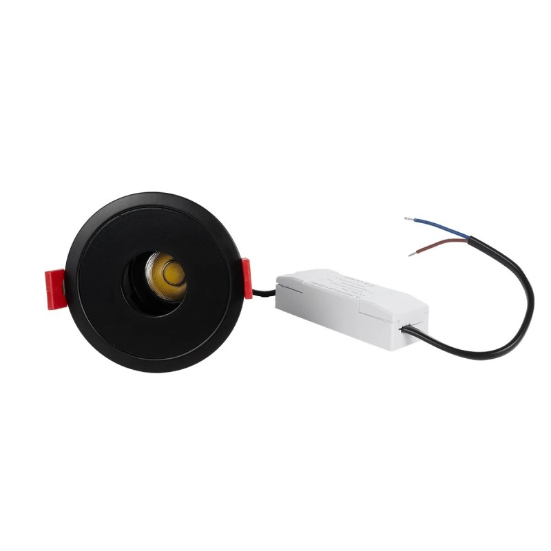kelvo® PINADO KLV-101-0128 Χωνευτό Downlight Σποτ LED 7W 875lm 15° AC 220-240V IP20 Φυσικό Λευκό 4500K - Bridgelux COB Chip & TÜV SÜD Driver - Μαύρο Ματ - Μ8.3 x Π8.3 x Υ8.16cm / Q7.3cm - 5 Χρόνια Εγγύηση