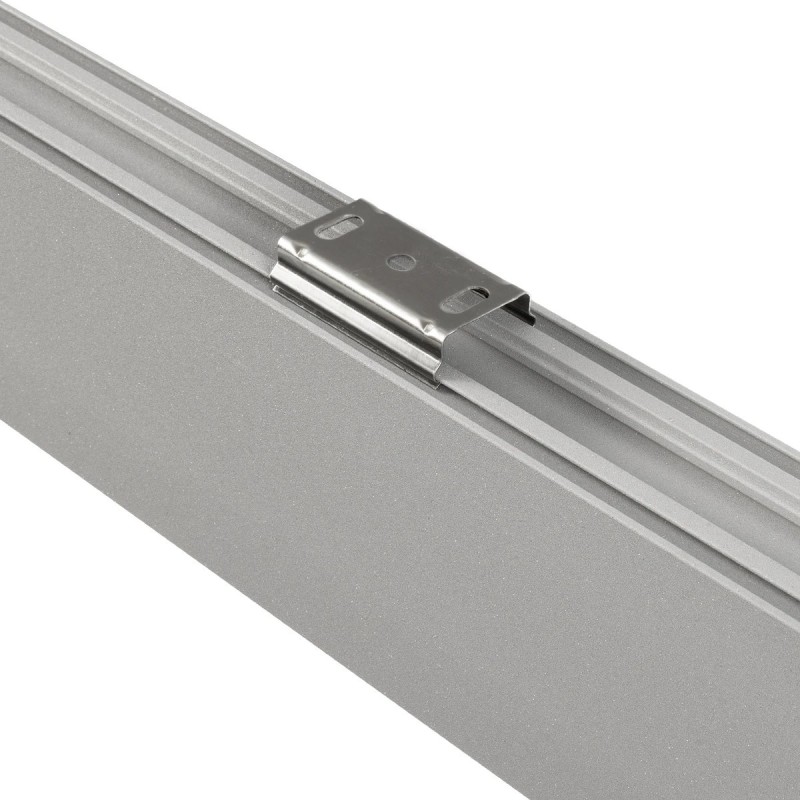 GLOBOSTAR® ALP-LINEAR LUMILINE 61765-3M Επιφανειακό / Κρεμαστό / Επιτοίχιο Προφίλ Αλουμινίου με Λευκό Γαλακτερό Πατητό Κάλυμμα για Ταινίες LED IP20 - Γκρι Ανθρακί Ματ - Μ300 x Π3.5 x Υ7cm