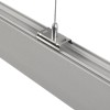 GLOBOSTAR® ALP-LINEAR LUMILINE 61765-3M Επιφανειακό / Κρεμαστό / Επιτοίχιο Προφίλ Αλουμινίου με Λευκό Γαλακτερό Πατητό Κάλυμμα για Ταινίες LED IP20 - Γκρι Ανθρακί Ματ - Μ300 x Π3.5 x Υ7cm